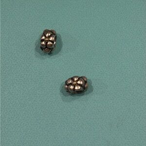 Pandora Silver & 14k gold retired flower beads